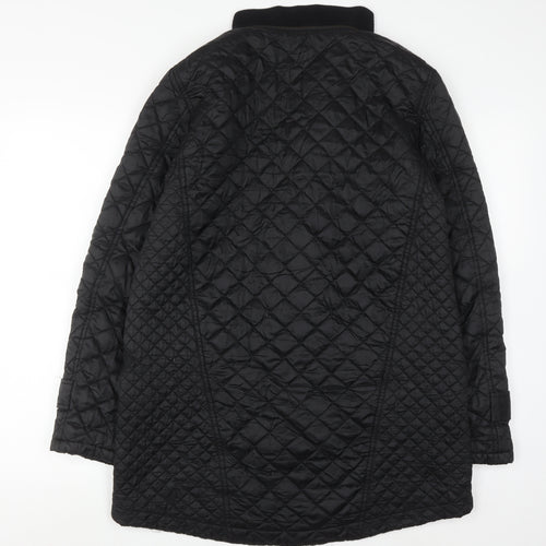 Zara Women's Black Quilted Coat Size 12