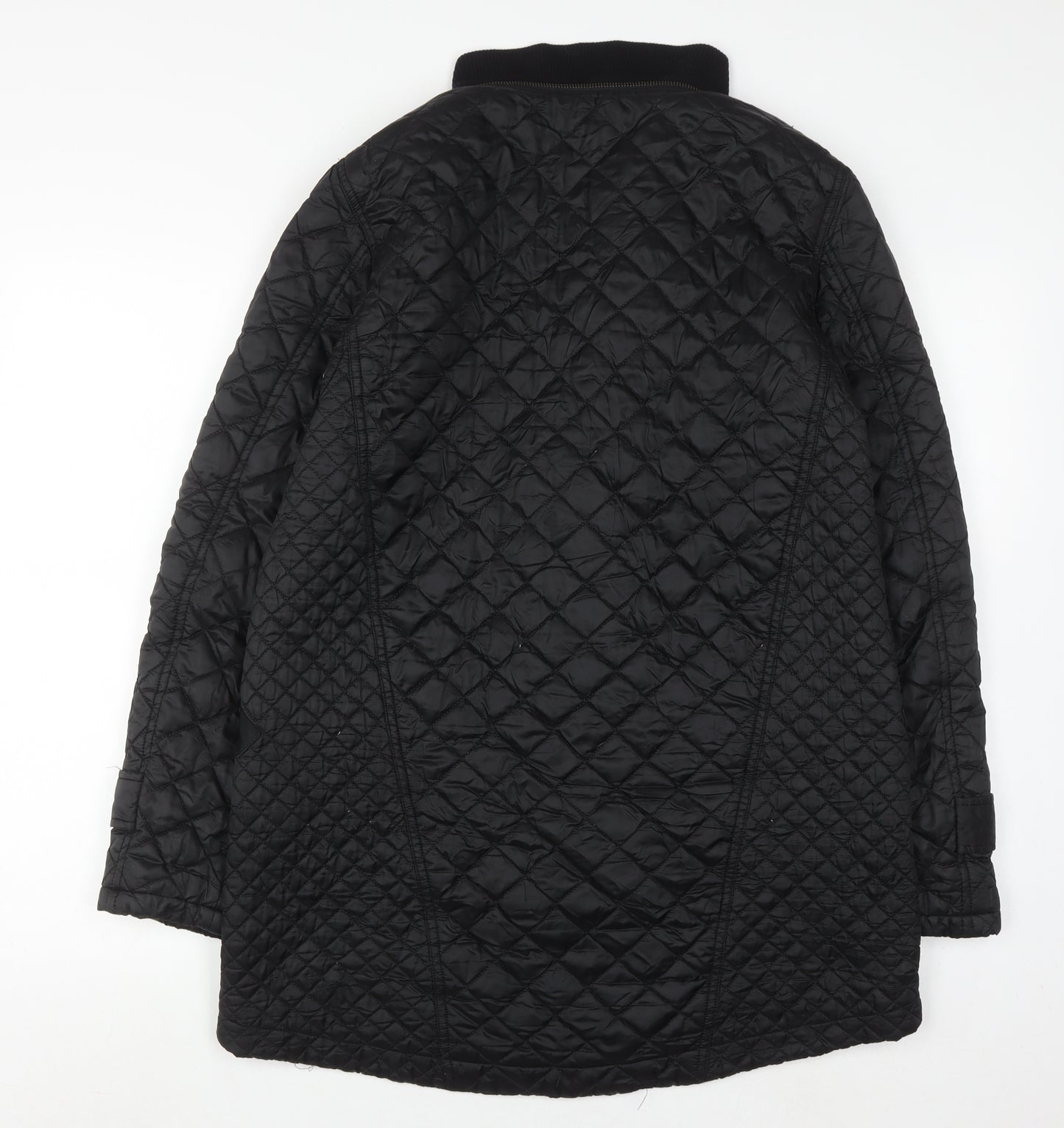 Zara Women's Black Quilted Coat Size 12