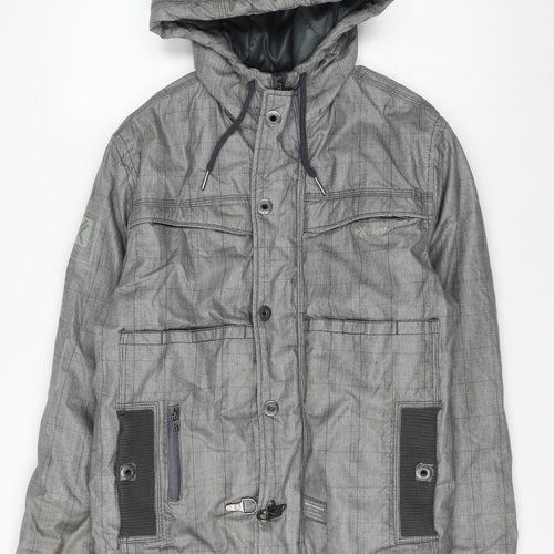Bershka Men's Grey Bomber Jacket M Casual Style