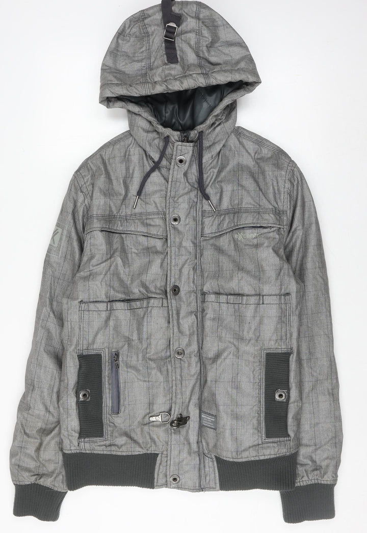 Bershka Men's Grey Bomber Jacket M Casual Style