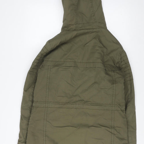 Miss Selfridge Women's Green Parka Jacket Size 12