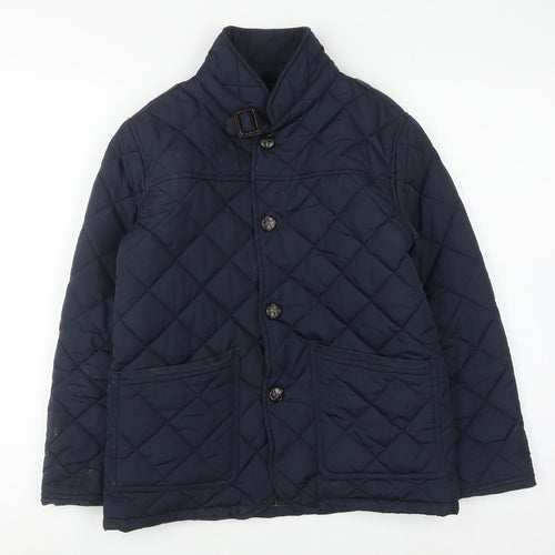 Next Boys Blue Quilted Jacket, Age 9 Years, Cosy Winter Style