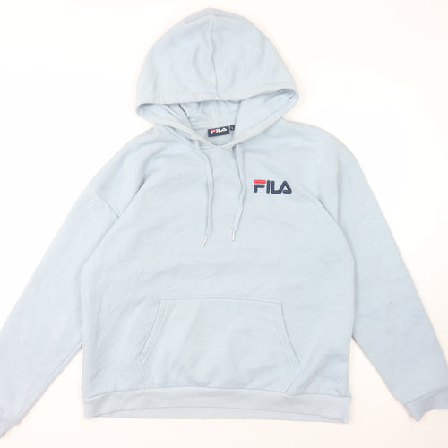 Fila Men's Blue Pullover Hoodie - Size L - Logo Design