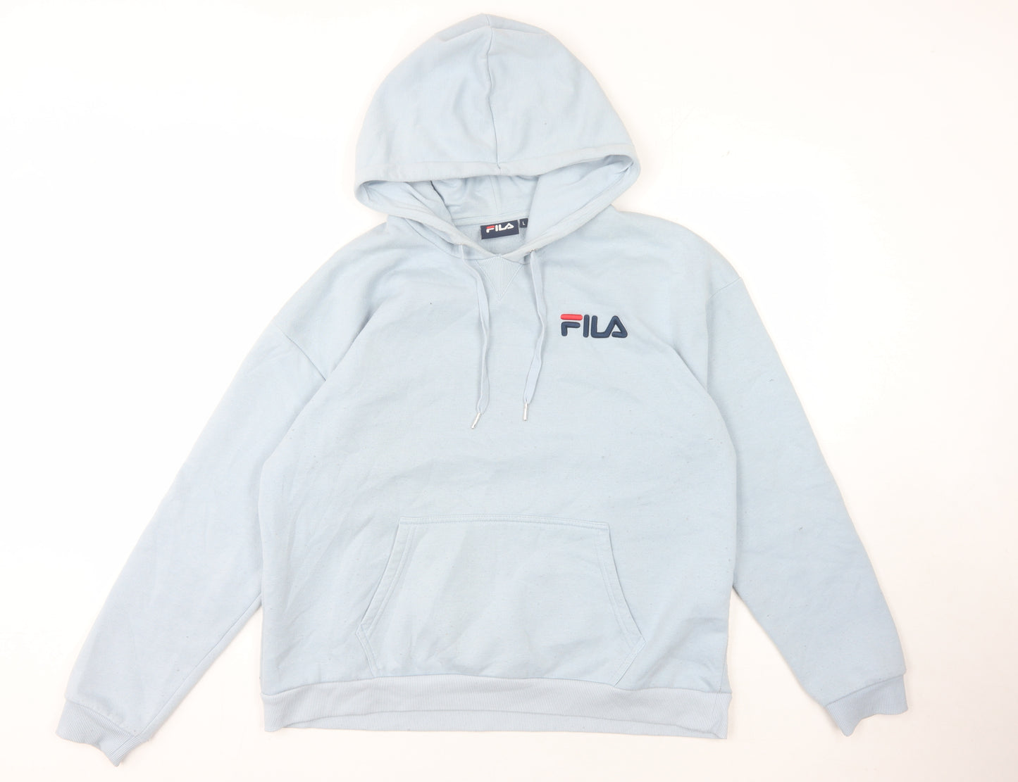 Fila Men's Blue Pullover Hoodie - Size L - Logo Design