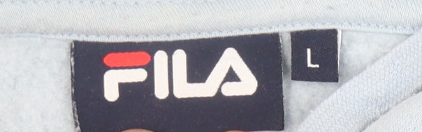 Fila Men's Blue Pullover Hoodie - Size L - Logo Design