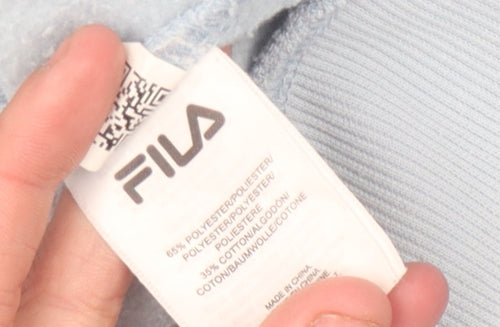 Fila Men's Blue Pullover Hoodie - Size L - Logo Design