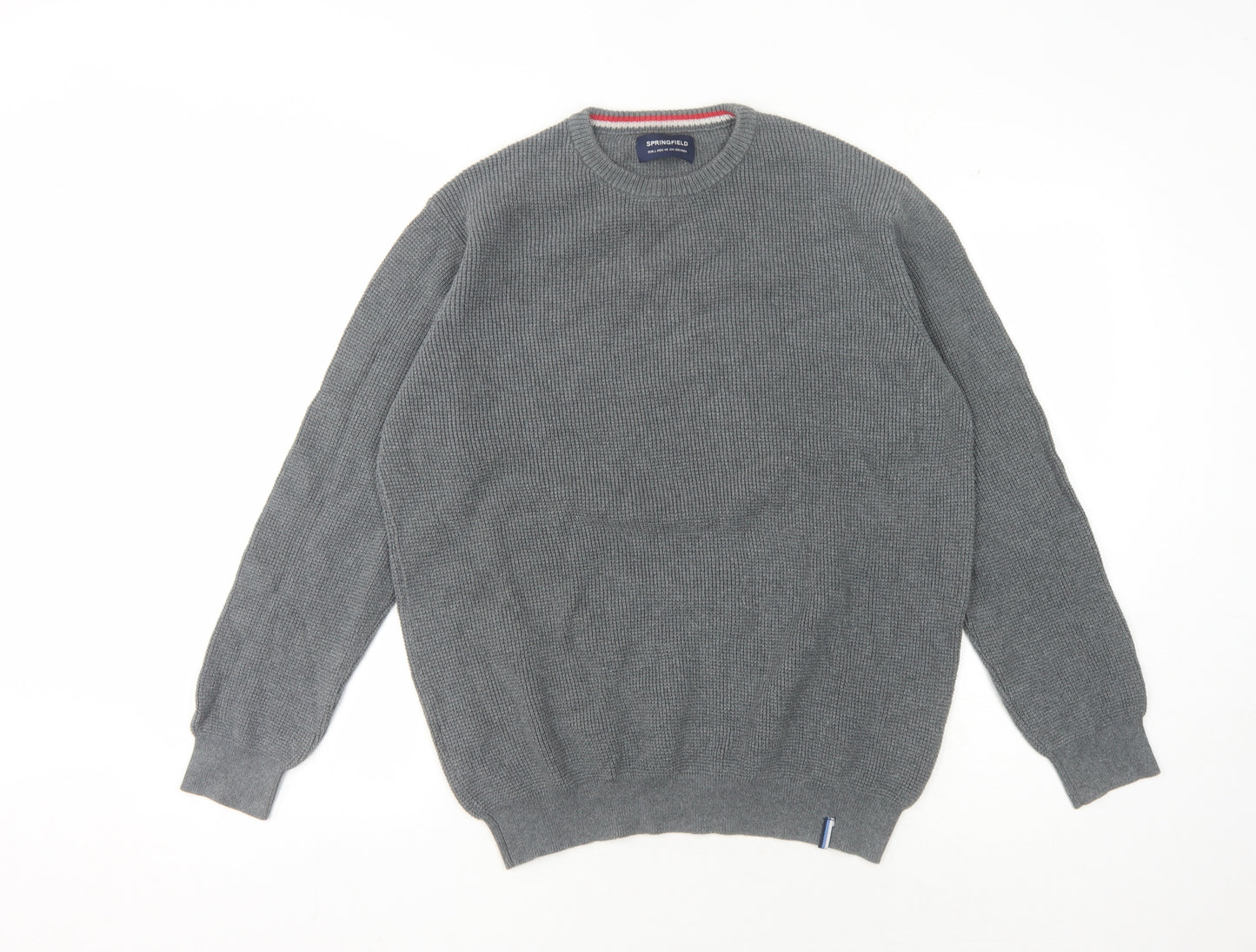 Springfield Men's Grey Pullover Jumper - Size L