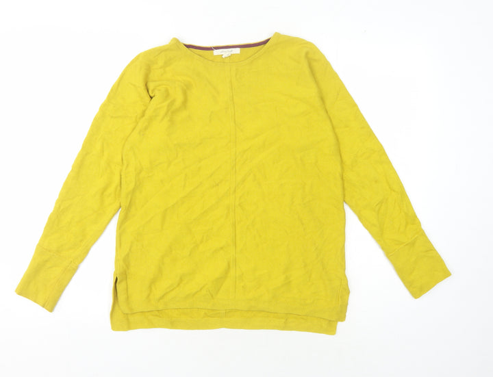 White Stuff Women's Yellow Knit Pullover Jumper