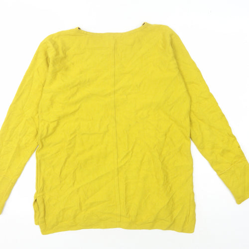 White Stuff Women's Yellow Knit Pullover Jumper