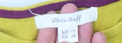 White Stuff Women's Yellow Knit Pullover Jumper