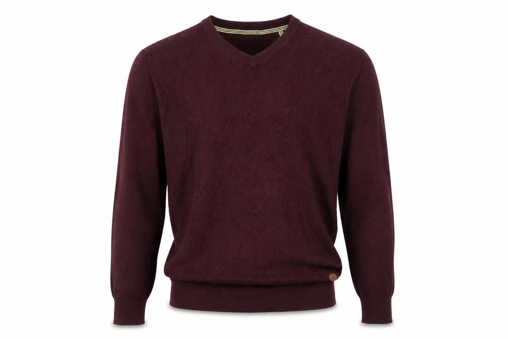 Front view of Hammond & Co. Men's Red V-Neck jumper L