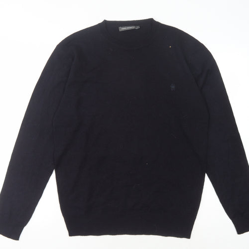 French Connection Men's Black Wool Pullover Jumper - M