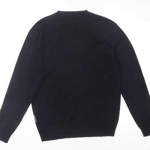 French Connection Men's Black Wool Pullover Jumper - M