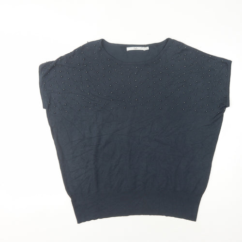 Isle Blue XL Women's Beaded Pullover Jumper