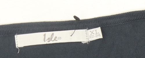 Isle Blue XL Women's Beaded Pullover Jumper