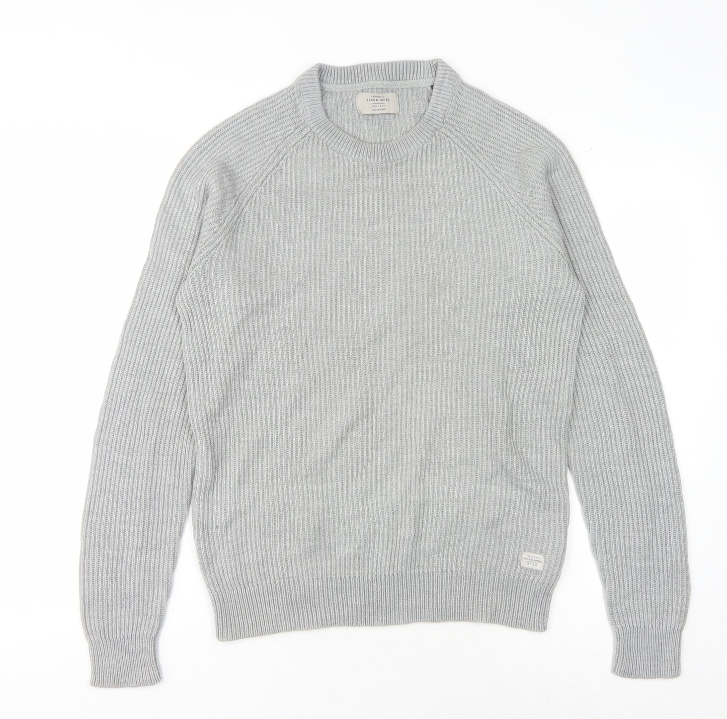 Jack & Jones Men's Grey M Knit Pullover Jumper