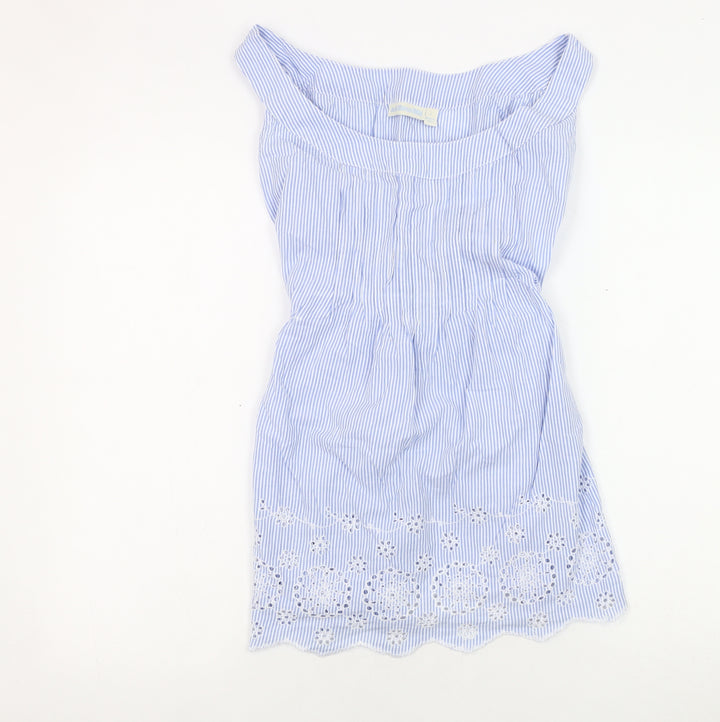 JoJo Maman Bébé Women's Blue Stripe Camisole Blouse, L