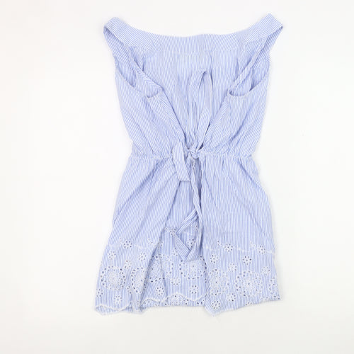 JoJo Maman Bébé Women's Blue Stripe Camisole Blouse, L