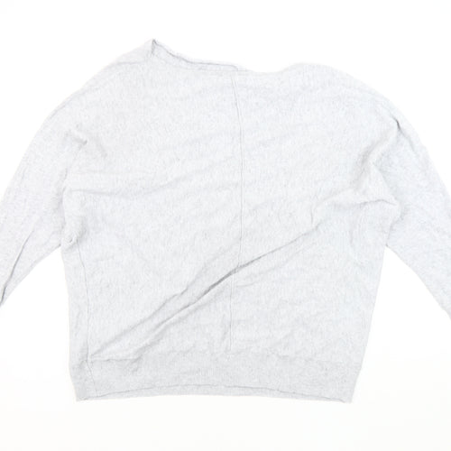 Mint Velvet Women's Grey Dolman Sleeve Pullover Jumper L