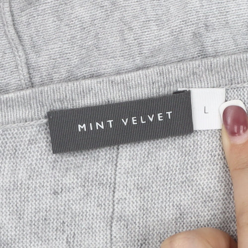 Mint Velvet Women's Grey Dolman Sleeve Pullover Jumper L
