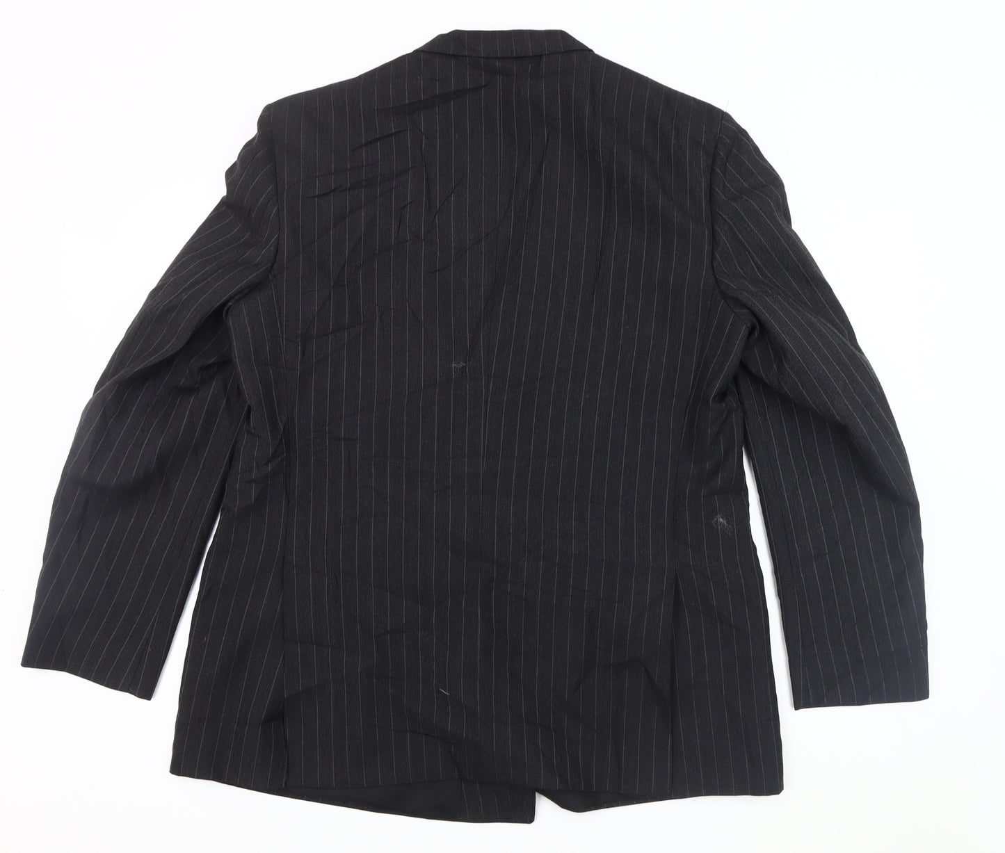 Canda Black Men's Striped Blazer 44 Mid-Length