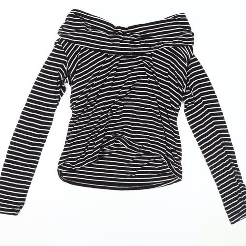 JoJo Maman Bébé Black Maternity Off-Shoulder Blouse