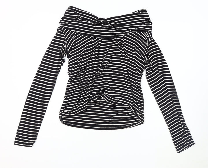 JoJo Maman Bébé Black Maternity Off-Shoulder Blouse