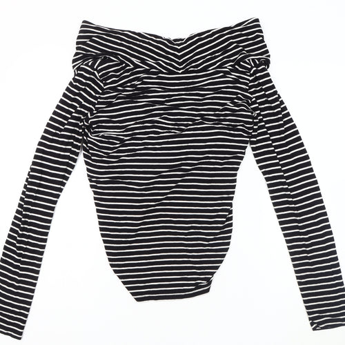 JoJo Maman Bébé Black Maternity Off-Shoulder Blouse