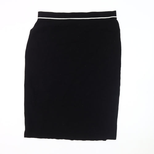 Hobbs Women's Black Pencil Skirt, Size L, No Pattern