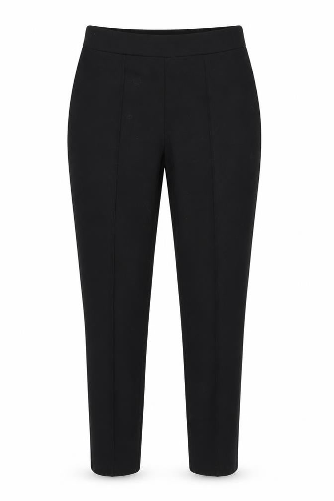 Front view of Alex & Co. Women's Black Skinny Ankle Zip Trousers