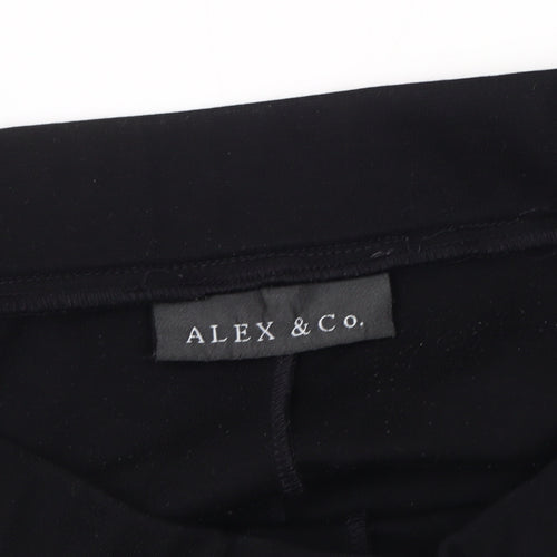 Alex & Co. Women's Black Skinny Ankle Zip Trousers