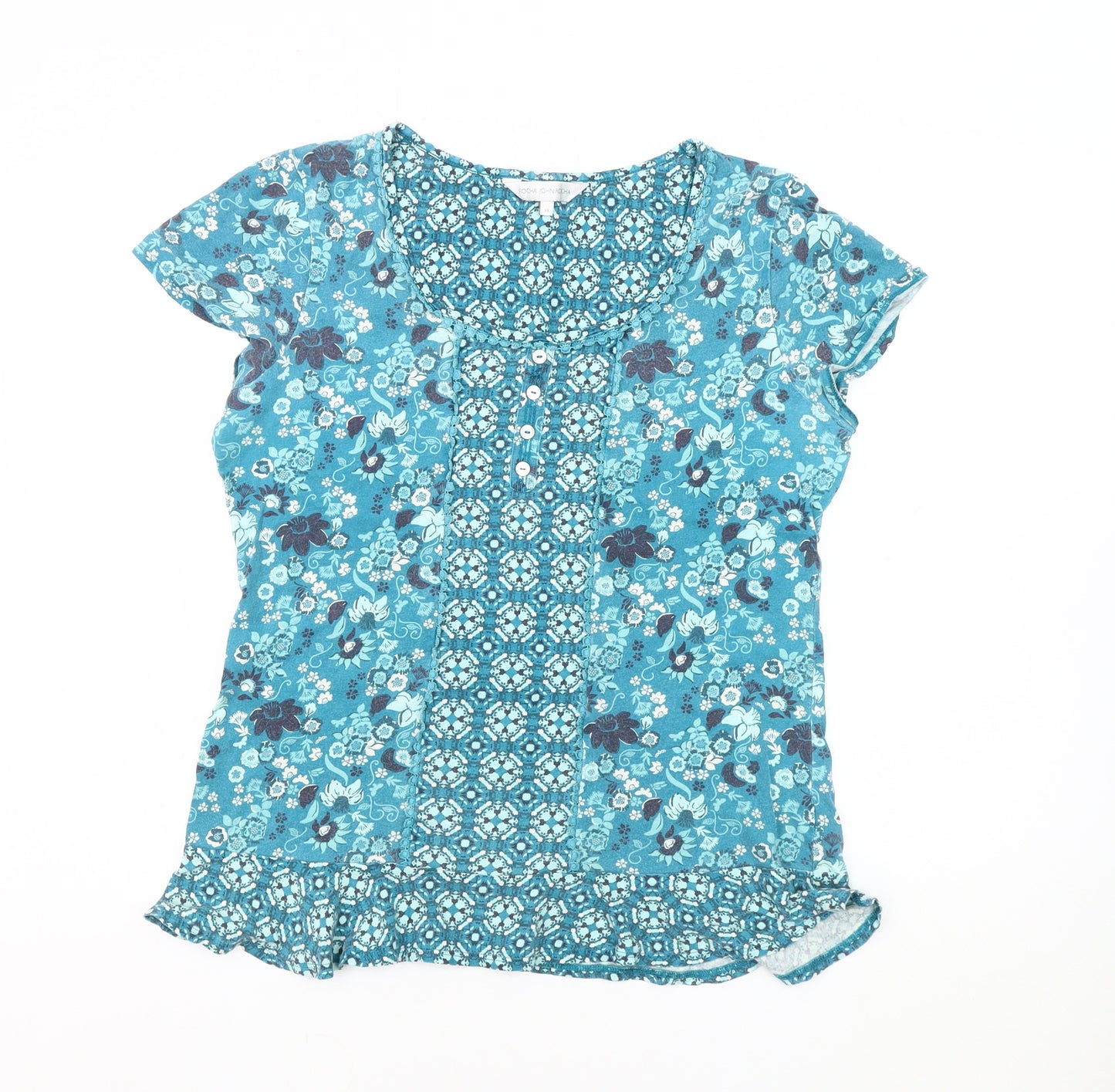 Rocha John Rocha Blue Floral Blouse Women Size 14