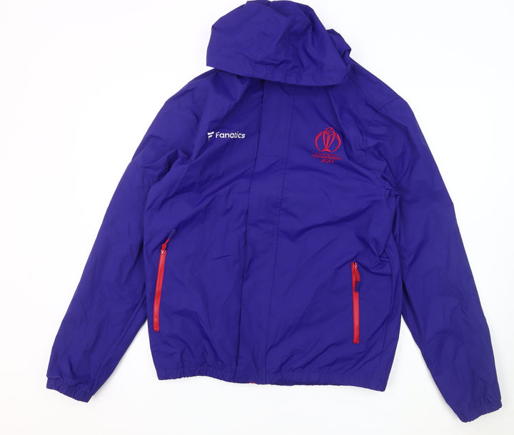 Men's Fanatics Blue Hooded Windbreaker M
