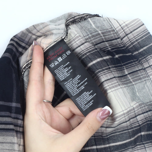 Urban Outfitters Women's Grey Plaid Shirt Dress XS