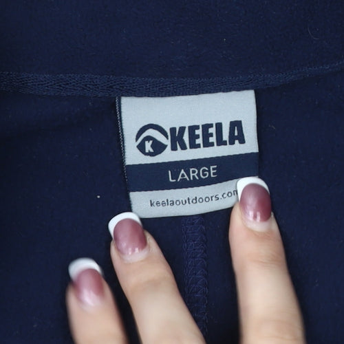 Keela Men's Blue Fleece Sweatshirt, L, 1/2 Zip, Hiking