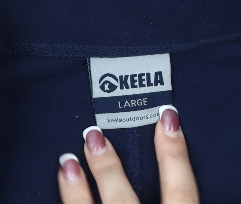 Keela Men's Blue Fleece Sweatshirt, L, 1/2 Zip, Hiking
