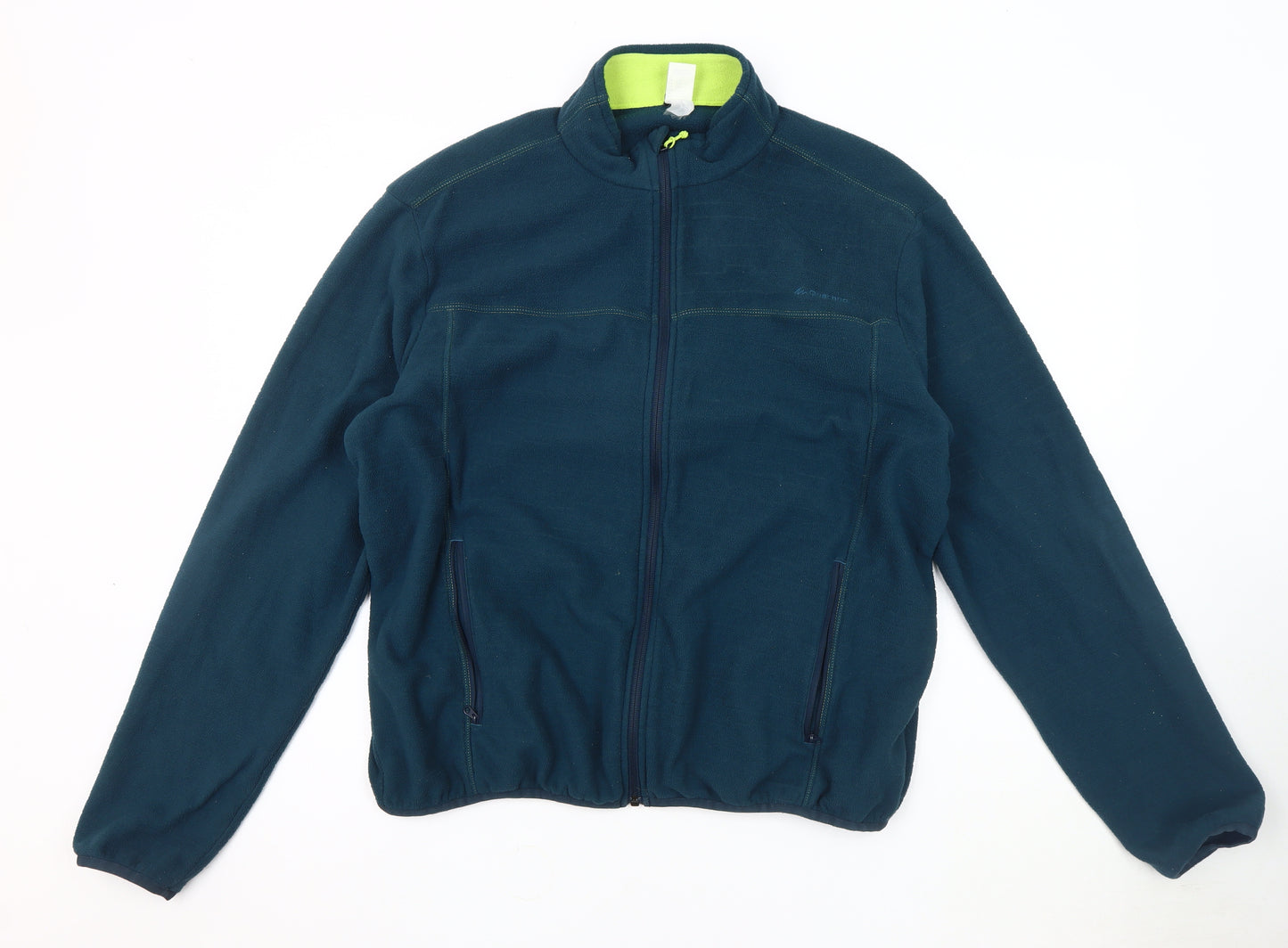 Decathlon Men's Blue Fleece Jacket 2XS, Full Zip, Lined