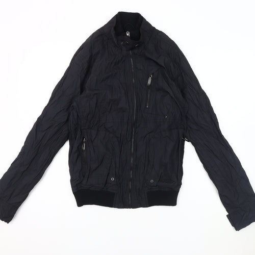 Crafted Men's Black Bomber Jacket - Size S