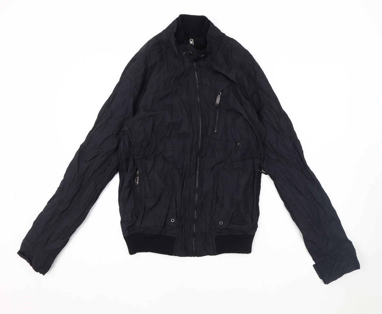 Crafted Men's Black Bomber Jacket - Size S