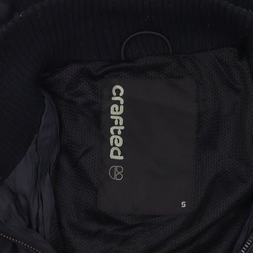 Crafted Men's Black Bomber Jacket - Size S