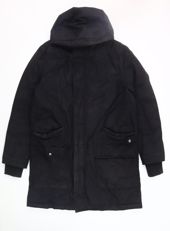 Jasper Conran Men's Black Parka Coat Size S