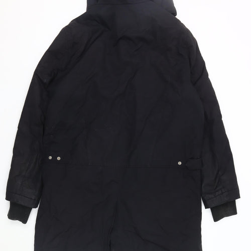 Jasper Conran Men's Black Parka Coat Size S