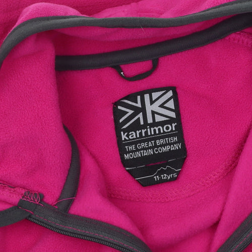 Karrimor Girls Pink Fleece Pullover Sweatshirt 11-12 Years