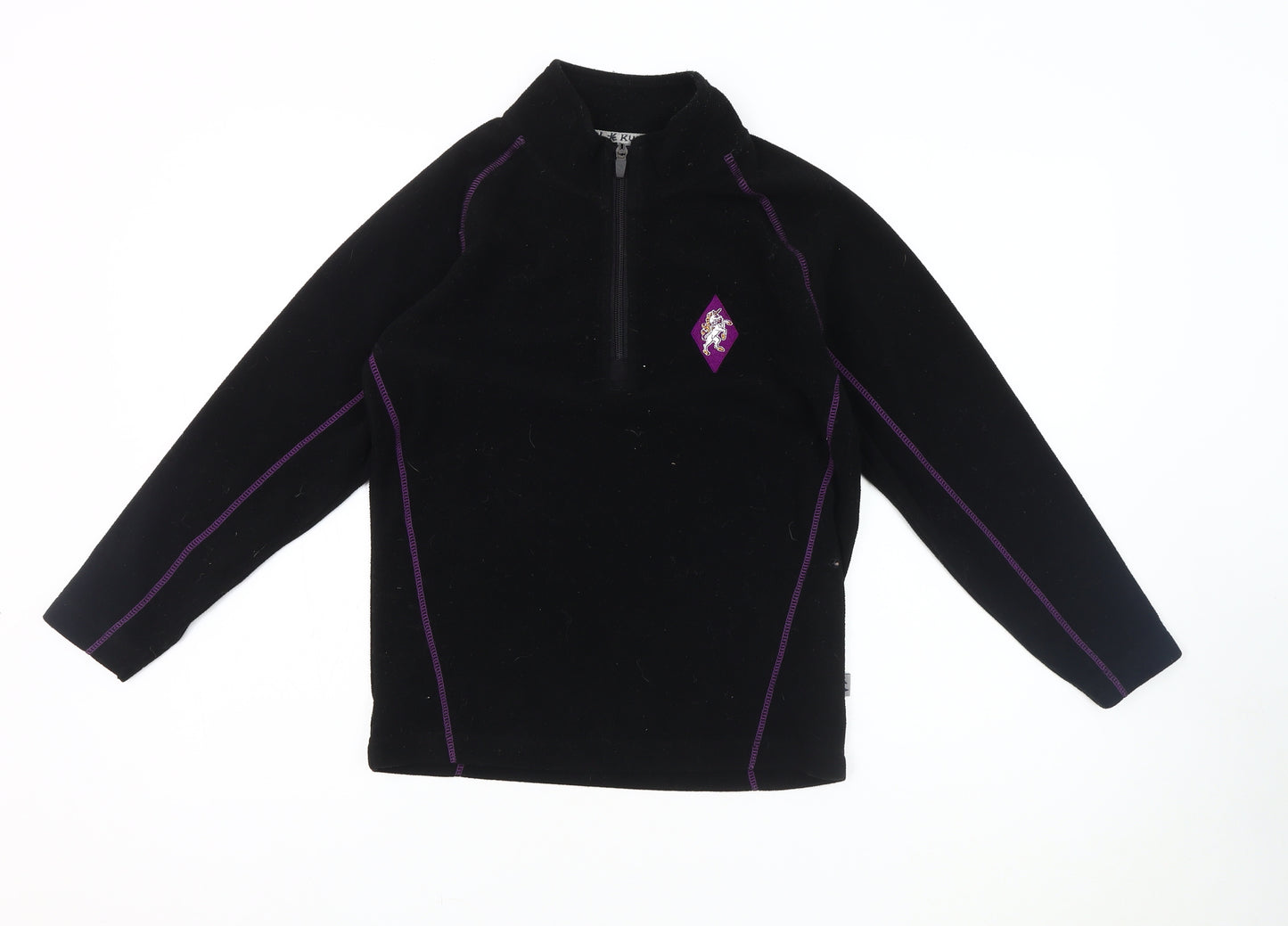 Kukri Boys Black Fleece 1/4 Zip Hoodie Age 11-12 Years