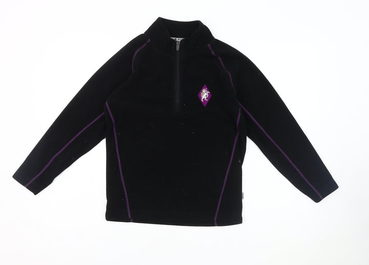 Kukri Boys Black Fleece 1/4 Zip Hoodie Age 11-12 Years
