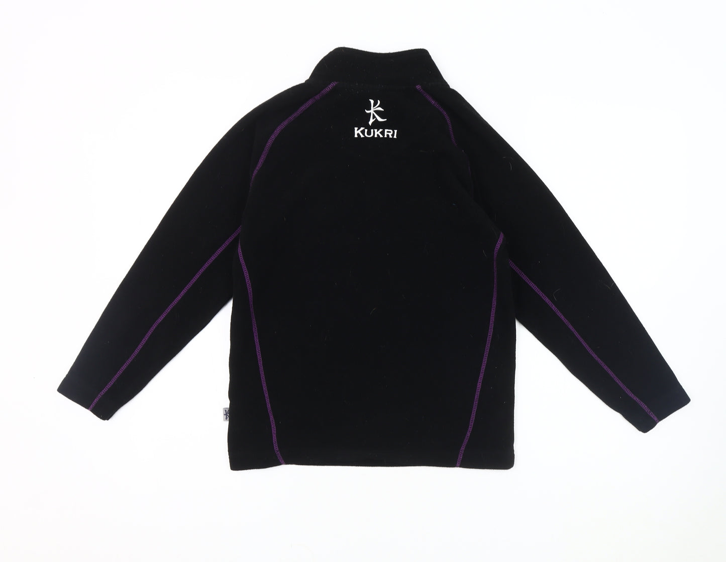 Kukri Boys Black Fleece 1/4 Zip Hoodie Age 11-12 Years
