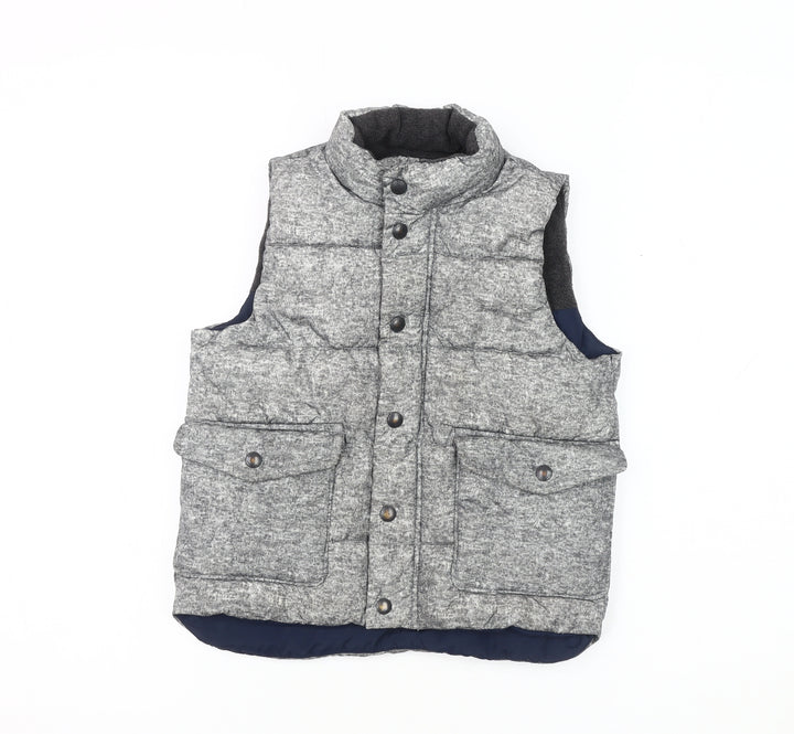 Gap Boys Grey Sleeveless Puffer Jacket 5 Years Winter Casual