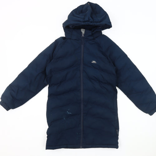 Trespass Boys Blue Puffer Jacket 7-8 Years Waterproof