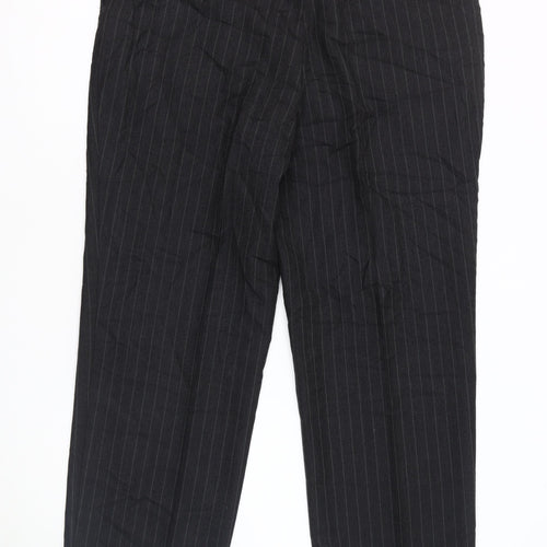 Canda Men's Black Striped Dress Pants, Medium