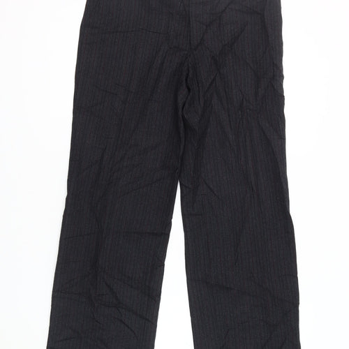 The Label Men's Pinstripe Trousers 32W Black